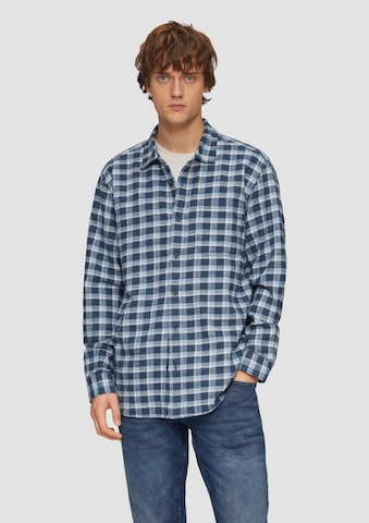 Coupe regular Chemise QS en bleu : devant