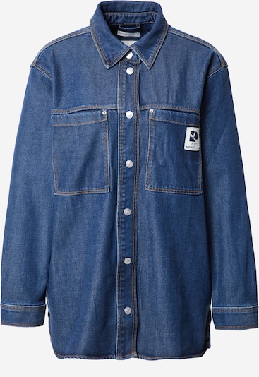 TOM TAILOR DENIM Prijelazna jakna u tamno plava / bijela, Pregled proizvoda