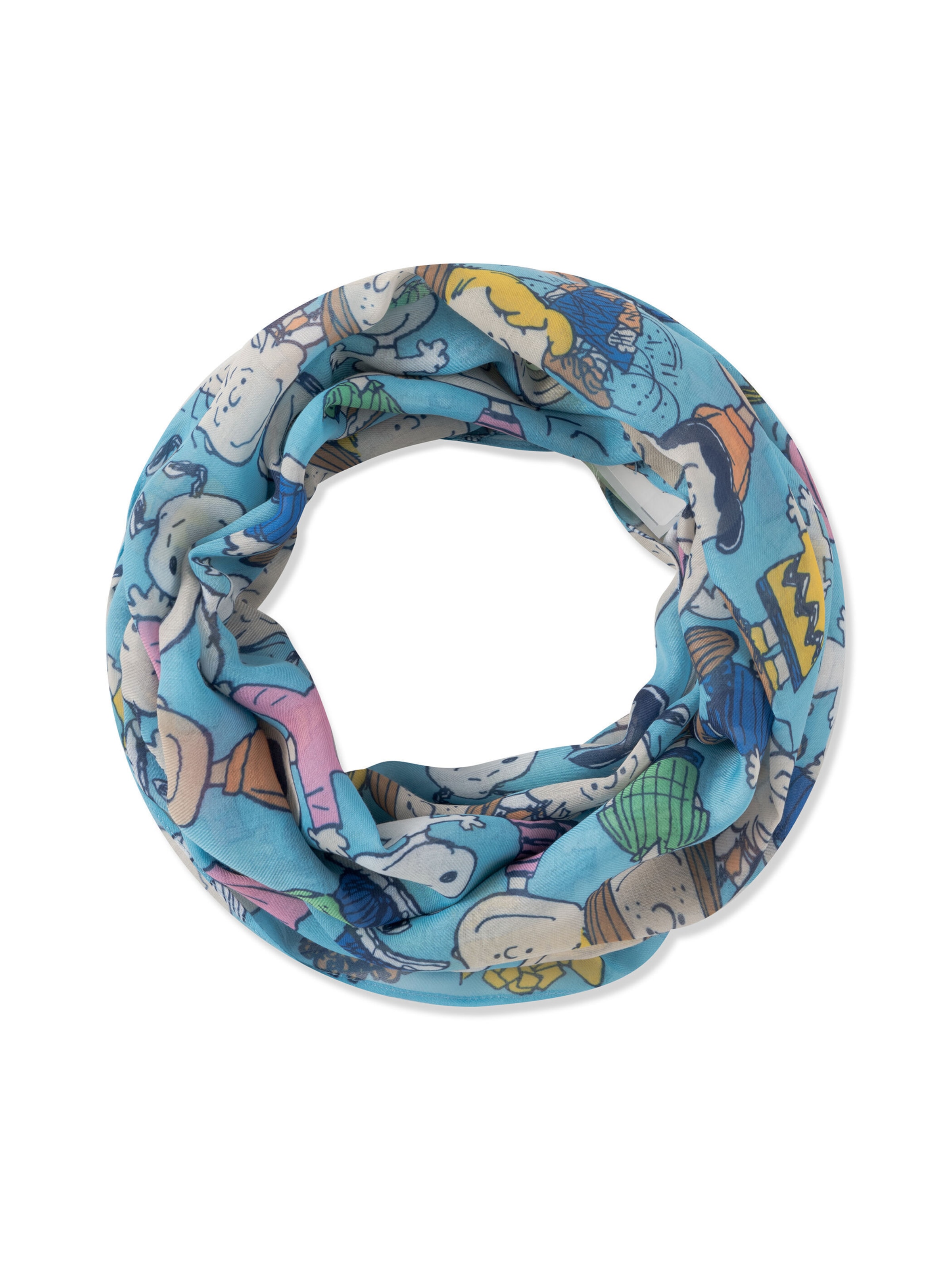 CODELLO Schal Peanuts™ Motiv in Blau: Vorderseite