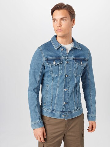 TOM TAILOR DENIM Tussenjas in Blauw: voorkant