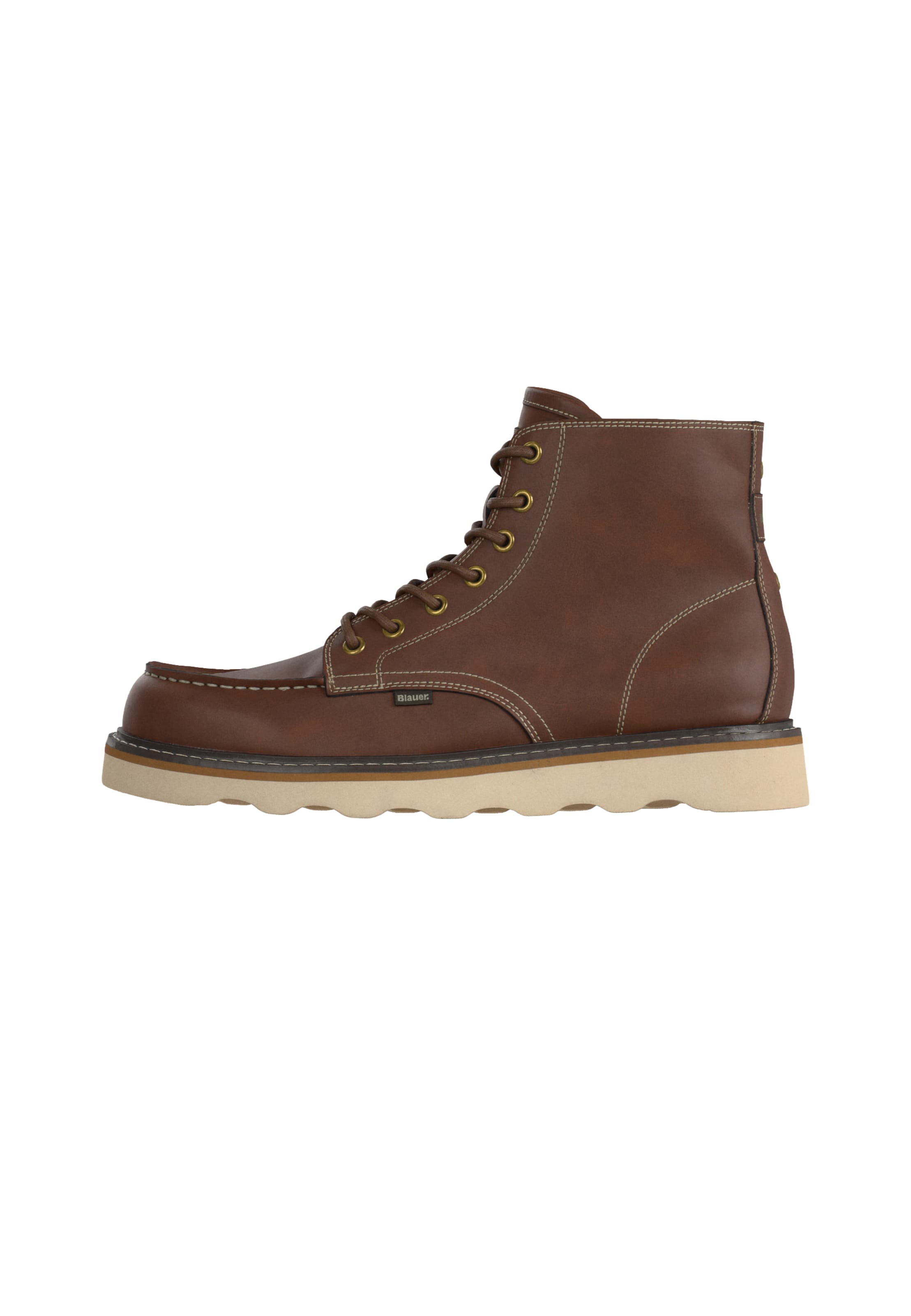 Blauer.USA Boots med snörning i brun: framsida