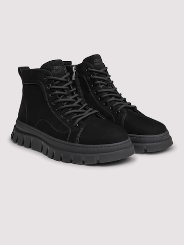 Ombre - Botas con cordones en negro