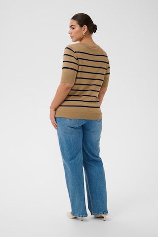 KAFFE CURVE Cardigan 'KCLizzy' i brun