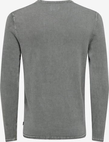 Coupe regular Pull-over 'Garson' Only & Sons en gris