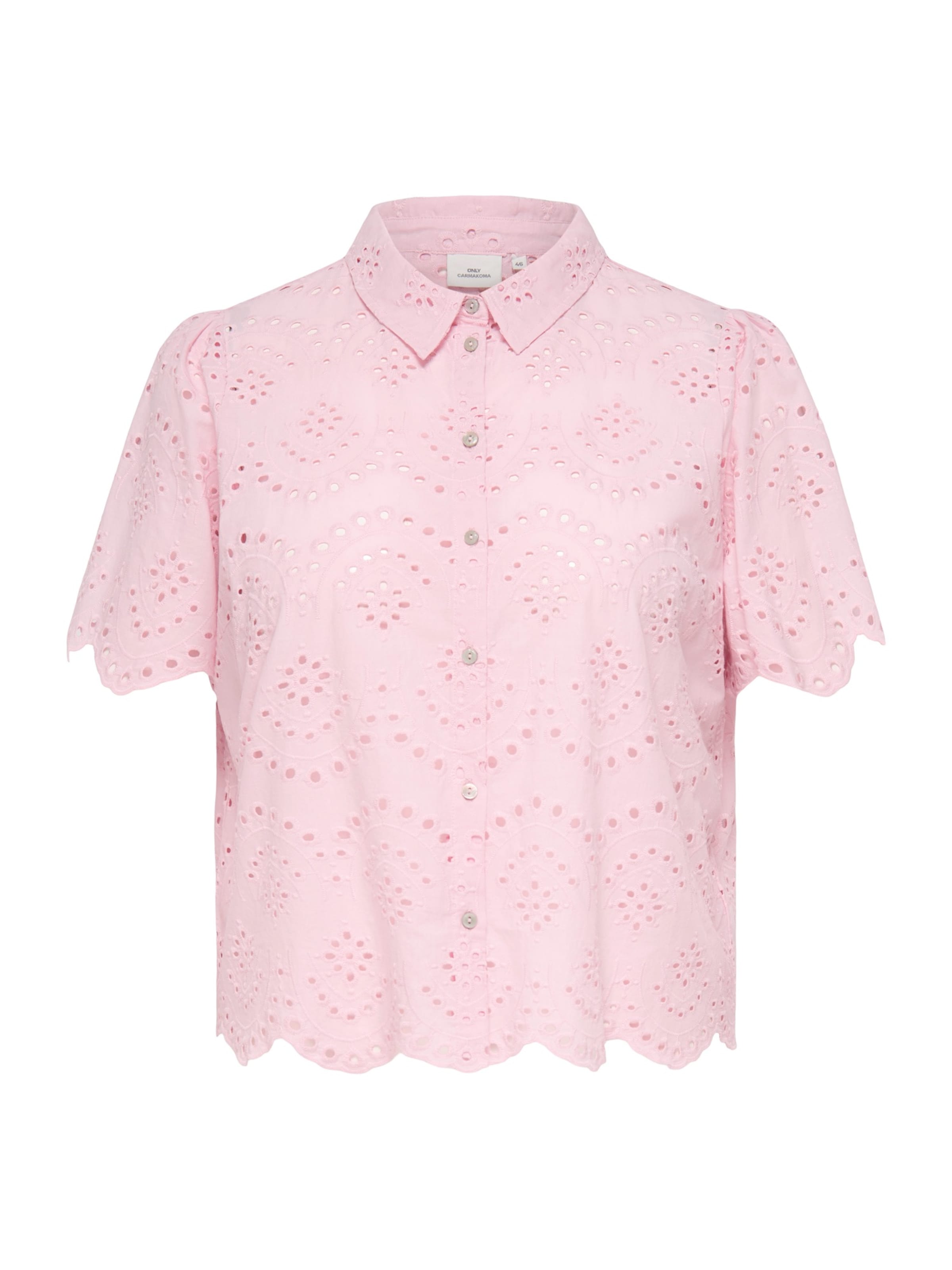 ONLY Carmakoma Bluse 'CARValais' i pink: forside