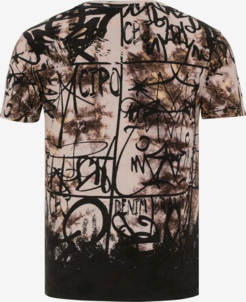 CIPO & BAXX Shirt 'Grafitti' in Braun