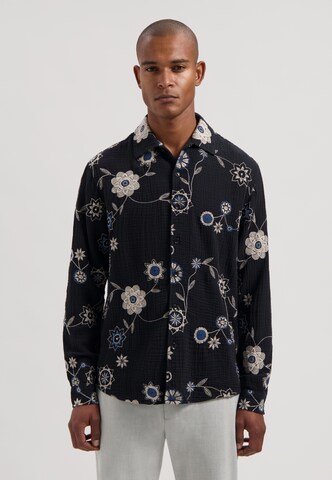 Dstrezzed Regular fit Button Up Shirt 'Aaron' in Black: front