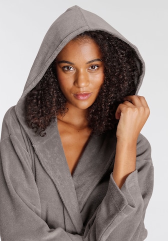 VIVANCE Long Bathrobe 'Dreams' in Grey