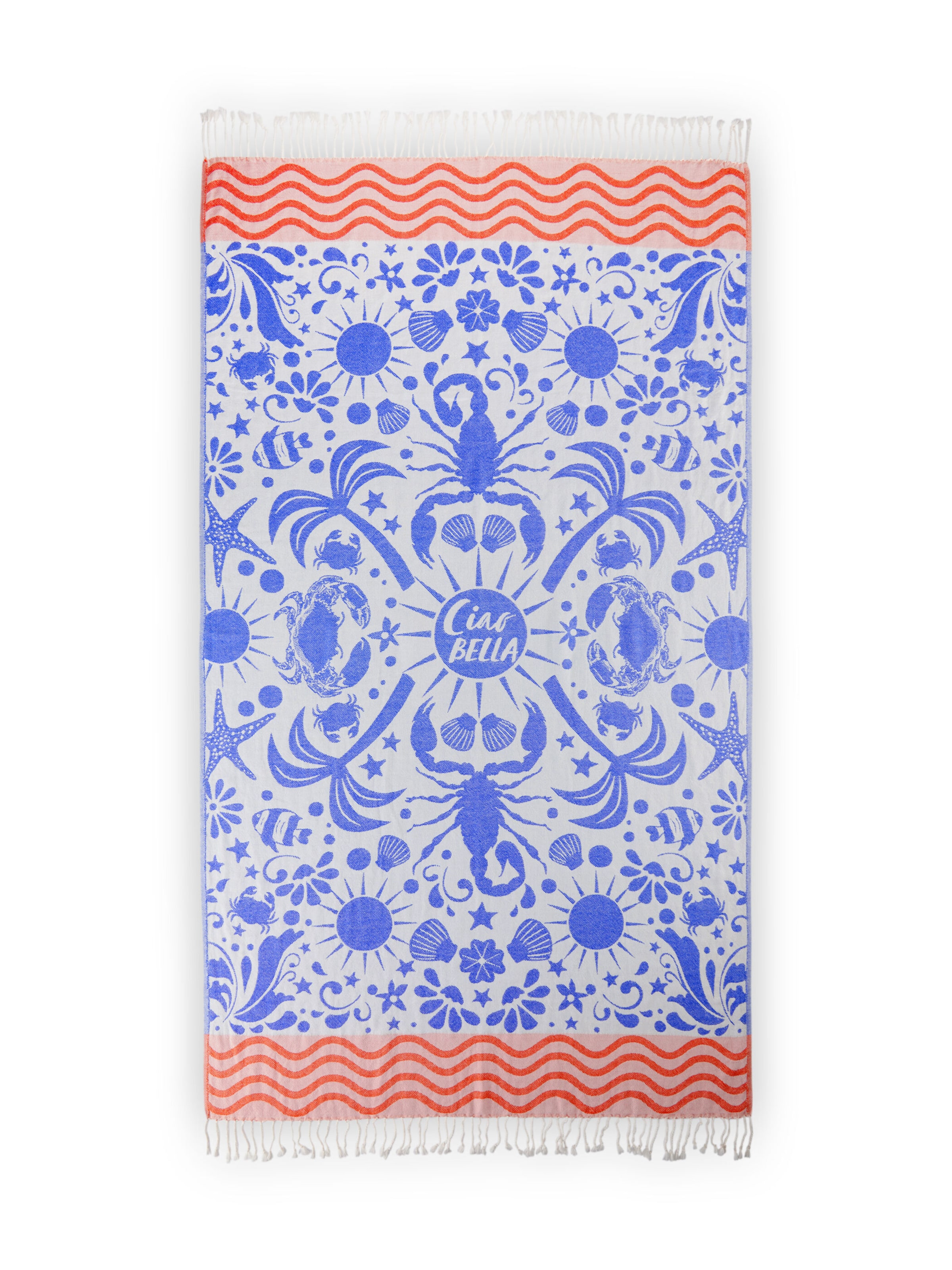 Serviette de plage CODELLO en bleu : devant