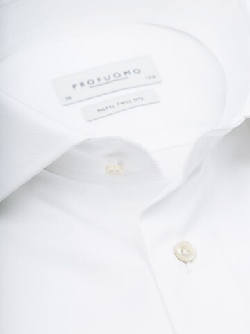 Profuomo Slim fit Button Up Shirt 'Sky Blue' in White