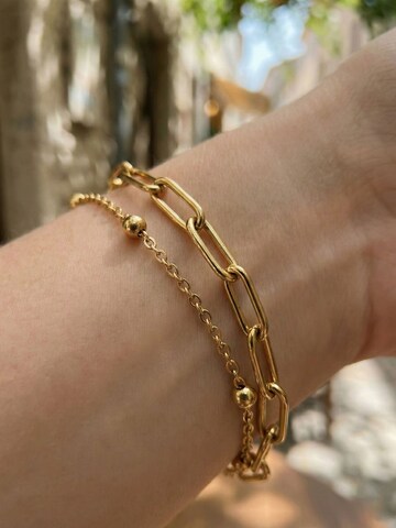 Nemomatheo Bracelet 'Metropolitan – Elegantes Doppelkettenarmband' in Gold