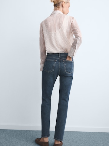 MANGO Slimfit Jeans 'DELIA' in Blauw