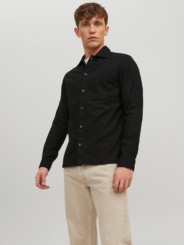 Regular fit Camicia 'Pete' di JACK & JONES in nero: frontale