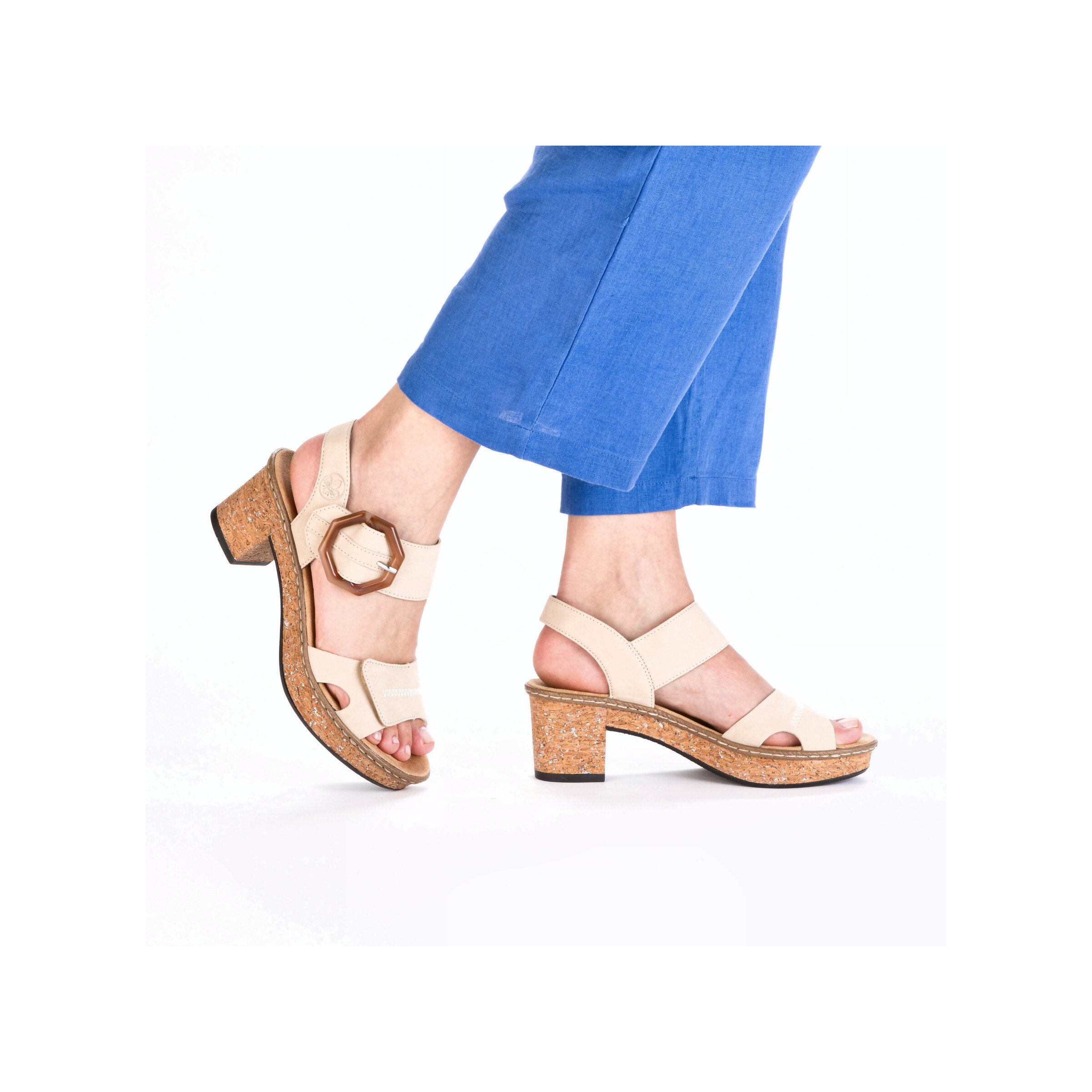 Sandales à lanières Rieker en beige