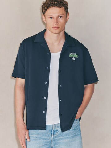 Next Regular fit Button Up Shirt 'EDIT' in Blue