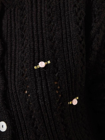 Bianco Lucci Gebreid vest in Zwart