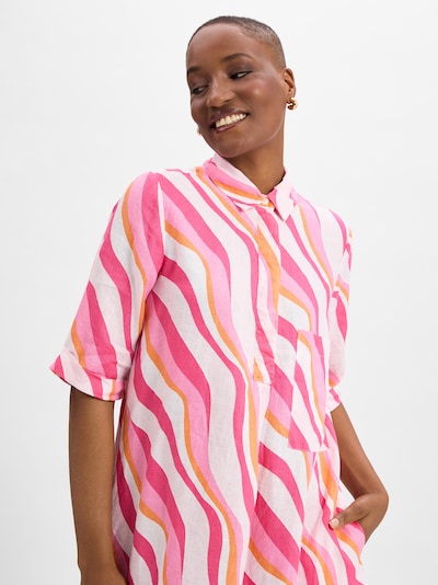 Marie Lund Summer Dress in Orange / Dusky pink / Light pink / White, Item view