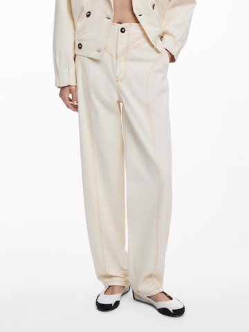 Baggy Pantalon Desigual en blanc : devant