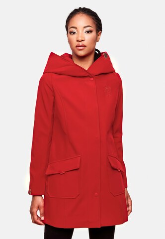 MARIKOO Raincoat 'Mayleen' in Red: front