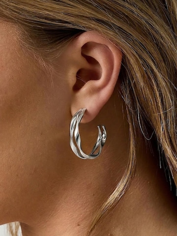 Cala Rose Earrings 'TWISTED WAVE' in Silver