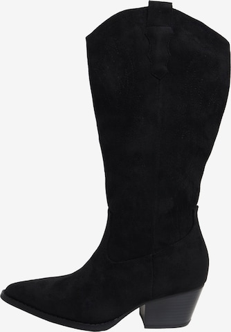 Hailys Cowboy Boots in Black: front