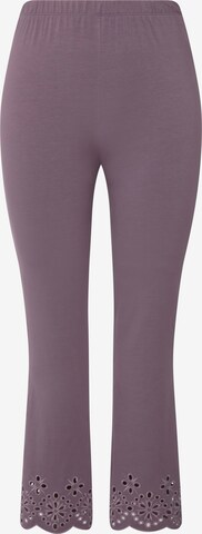 Pantalon Ulla Popken en violet : devant