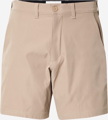 Pantaloni eleganți de la Abercrombie & Fitch pe maro: față