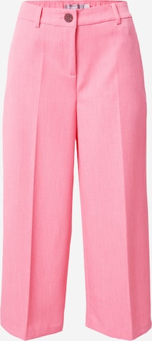 Fransa Wide Leg Bukser med fals 'MILENA' i pink: forside