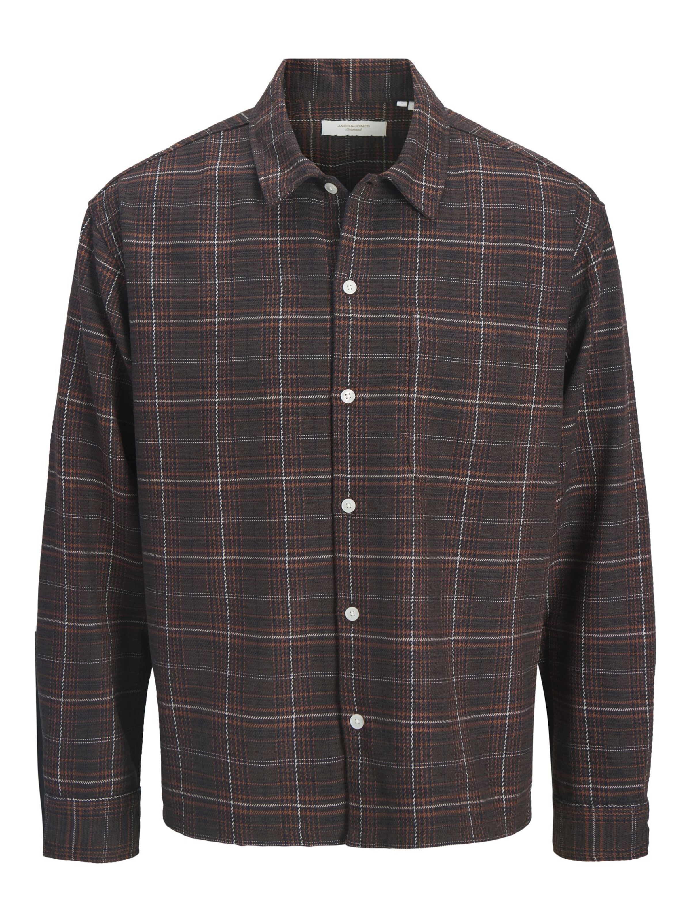 JACK & JONES Regular Fit Hemd in Braun: Vorderseite