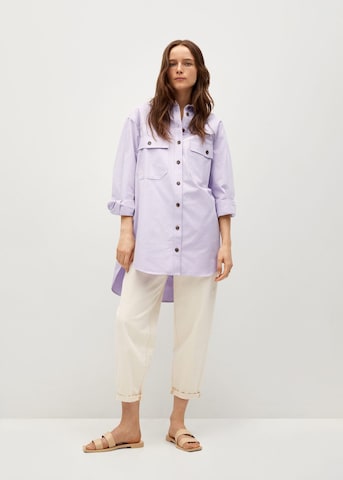 MANGO Bluse in Lila