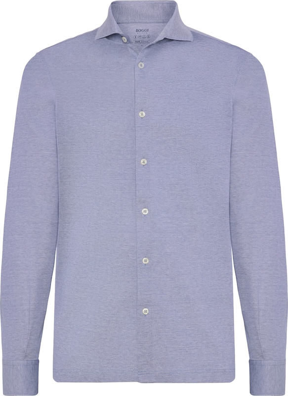Boggi Milano Regular Fit Hemd in Blaumeliert Boggi Milano Regular Fit Hemd in Blaumeliert