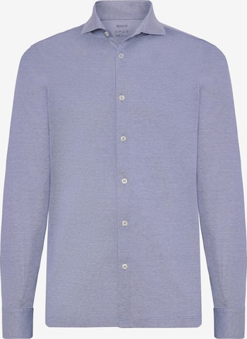 Boggi Milano Button Up Shirt in Blue: front