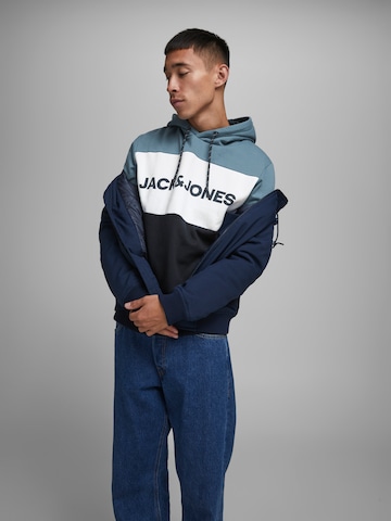 JACK & JONES Klasický střih Mikina – modrá