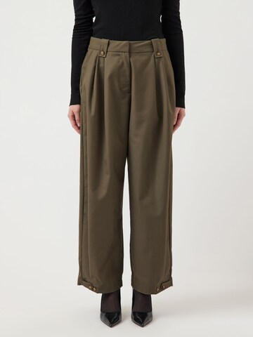YAS - regular Pantalón 'ELSANA' en verde: frente