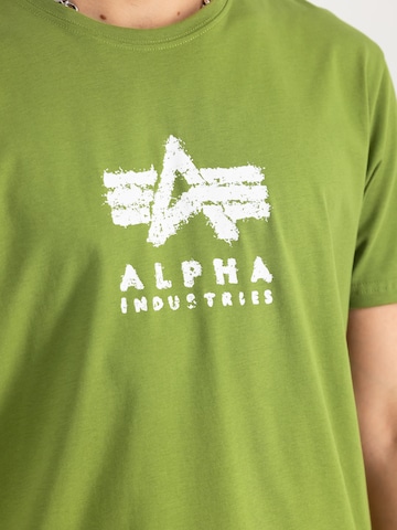 ALPHA INDUSTRIES Тениска в зелено