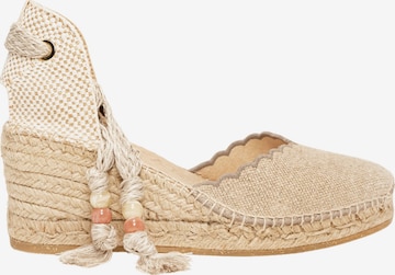 Alhamas Sandal 'Alpargata Cuña' in Beige: front