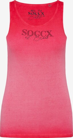 Soccx Top in Pink: front