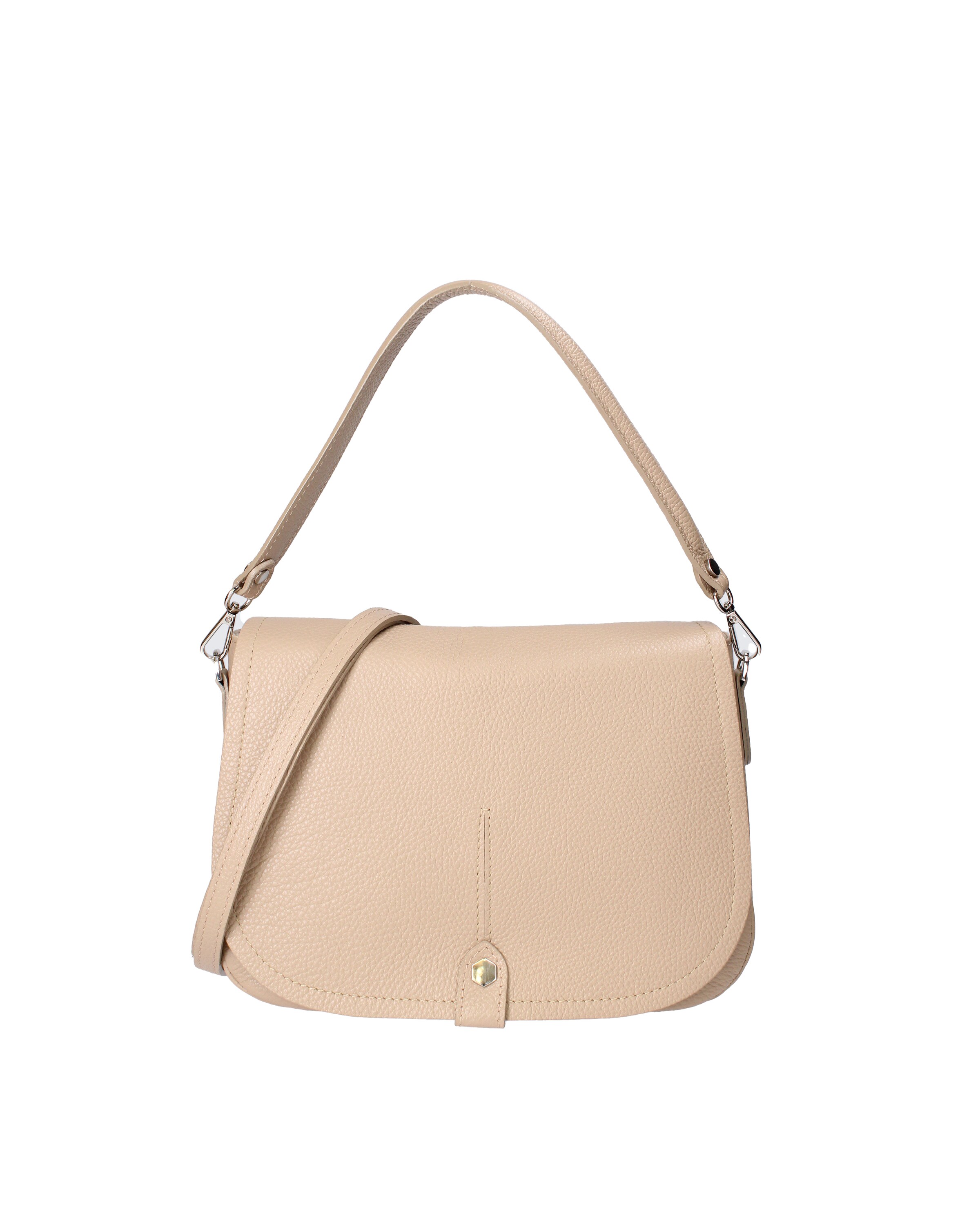 Sac bandoulière Viola Castellani en beige : devant