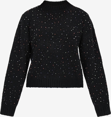 MYMO - Pullover oversized em preto: frente