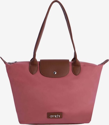 Amichi - Bolso de hombro 'Cerdeña' en naranja: frente