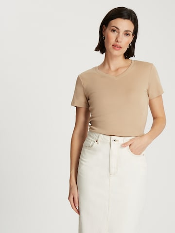 CROSS JEANS T-Shirt in Beige: Vorderseite