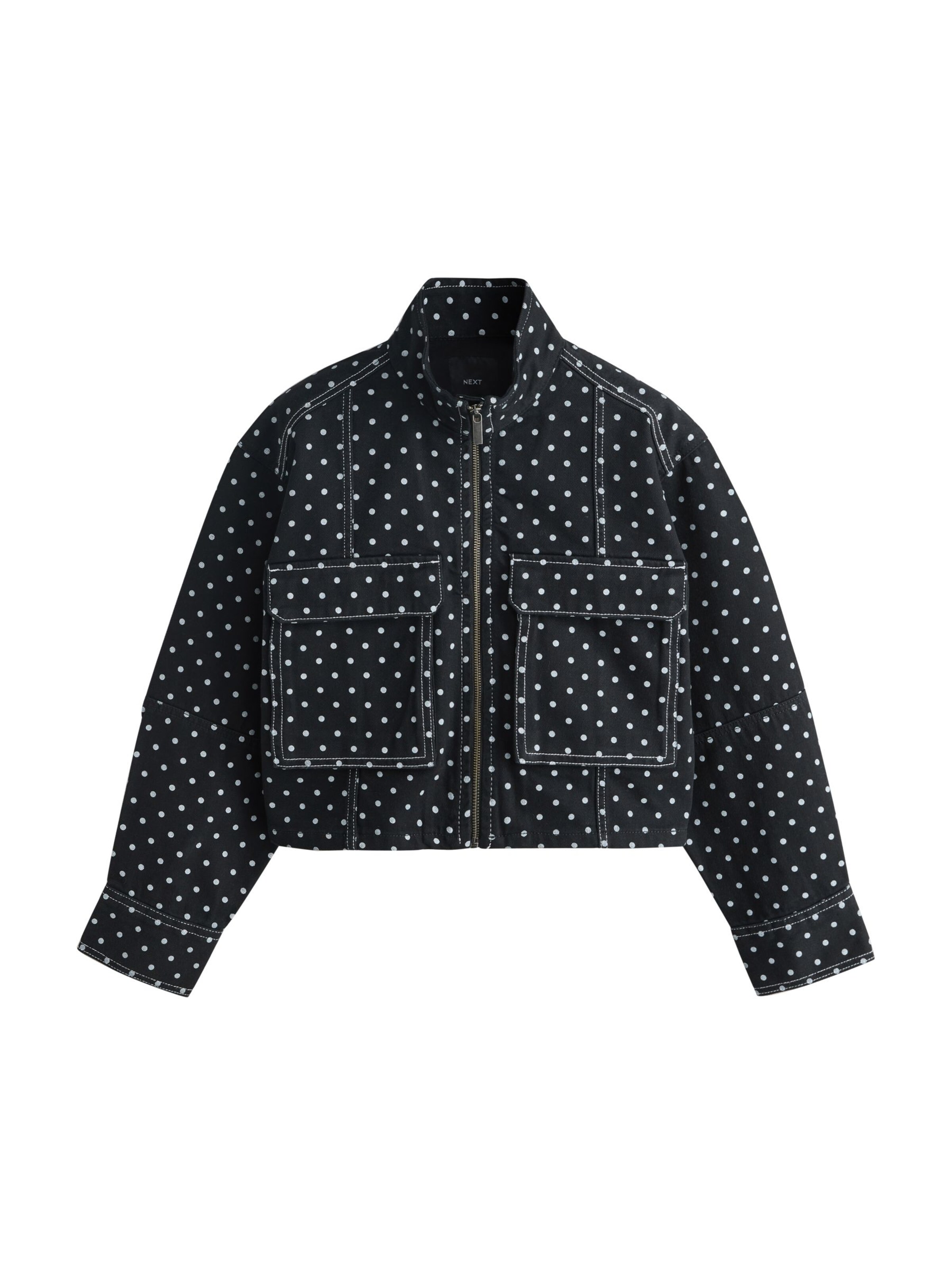 Next Starpsezonu jaka, krāsa - melns / balts, Preces skats