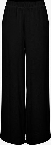 Wide Leg Pantalon 'FLORE' PIECES en noir : devant