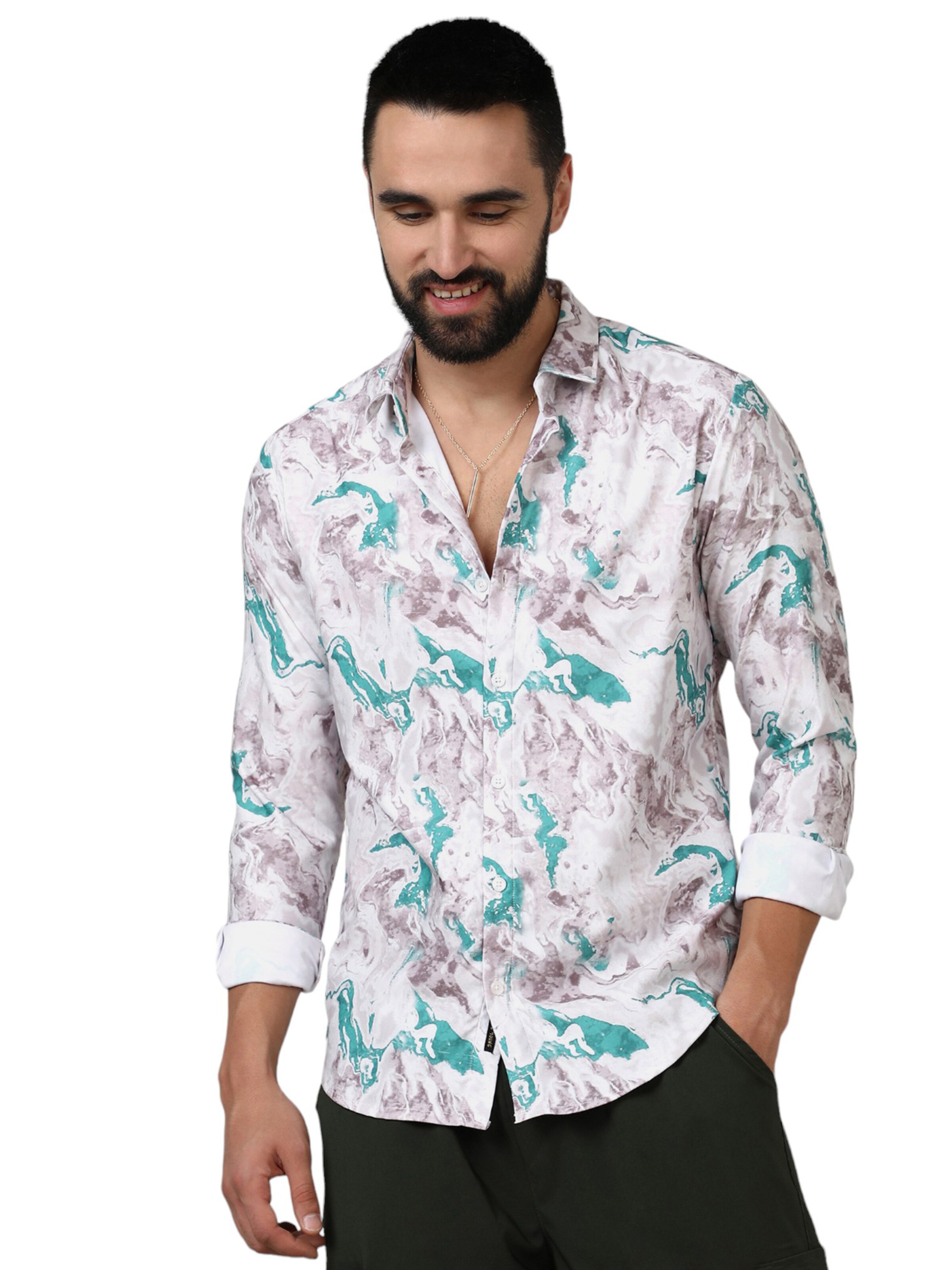 Campus Sutra Regular fit Srajca 'Noel' | mešane barve barva: sprednja stran