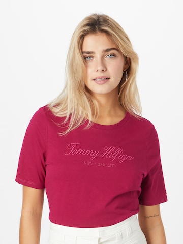 Maglietta di TOMMY HILFIGER in rosso: frontale