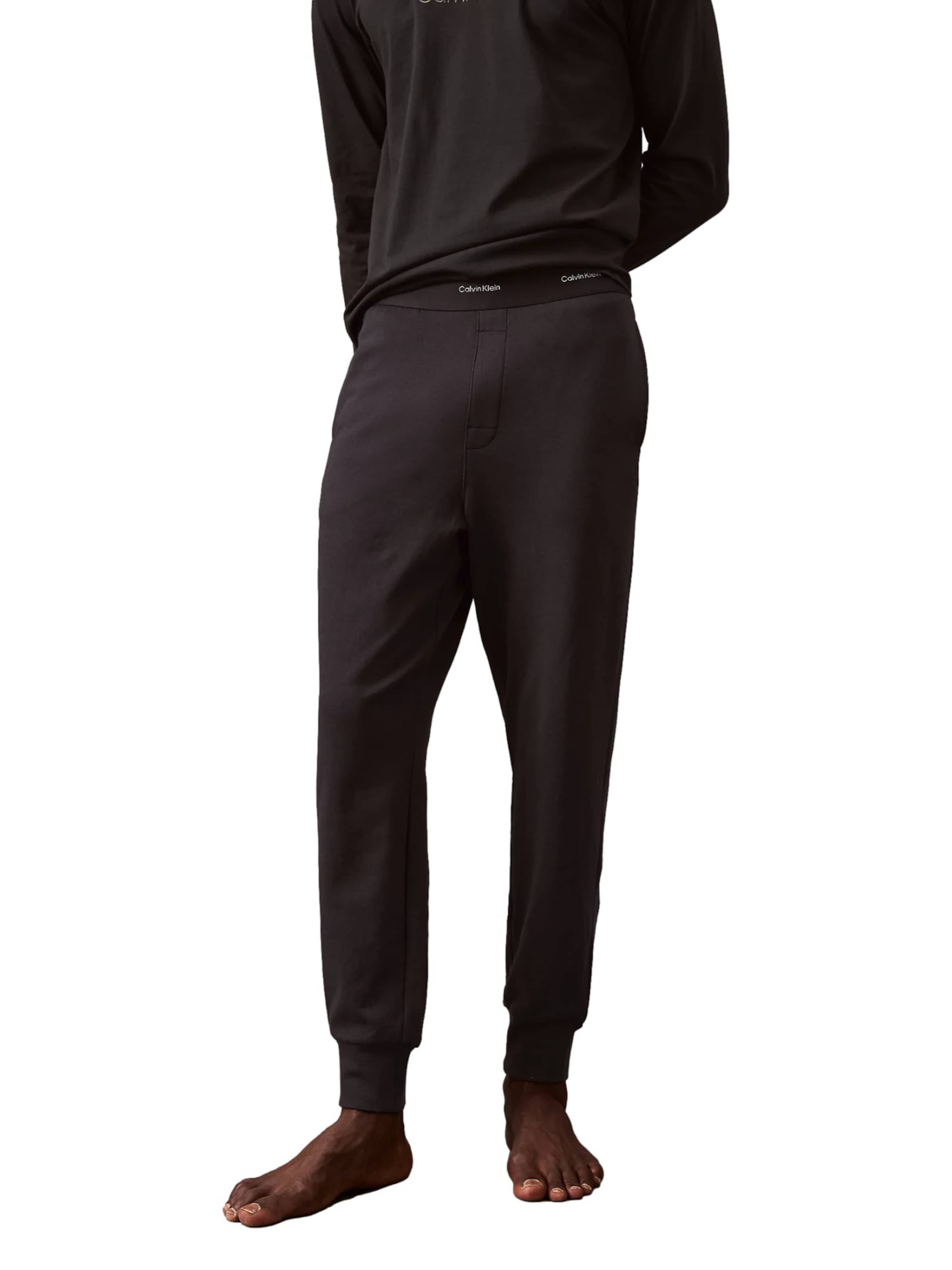 Regular Pantalon de sport Calvin Klein en noir : devant