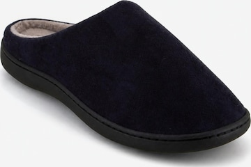 Fluffys Hausschuh 'Cosmo Herren Hausschuhe, hellgrau' in Blau: Vorderseite