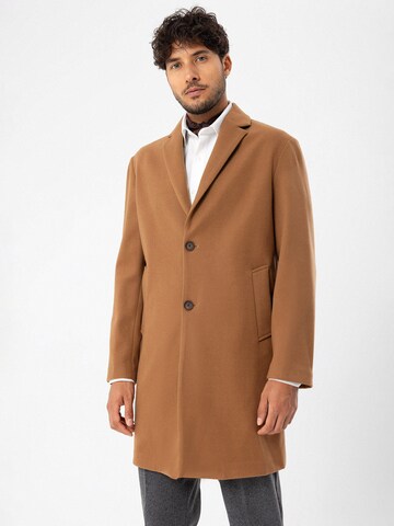 Antioch Between-seasons coat in Brown: front