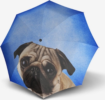 Doppler Regenschirm 'Modern Art' in Blau: Vorderseite