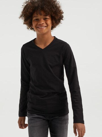 WE Fashion Shirt in Zwart: voorkant